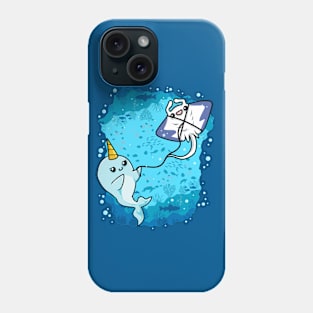 Narwhal Flying Manta Ray Kite Phone Case