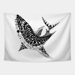 king shark pattern ecopop Tapestry