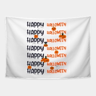 HAPPY Halloween Pumpkins Tapestry