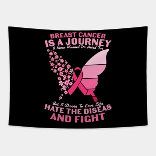 Breast Cancer Butterfly & Ribbon Tapestry