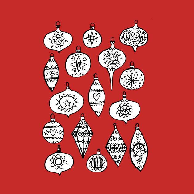 Retro Christmas Ornaments by NicSquirrell