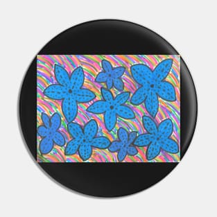 Rainbow Bright Starfish Print Pin
