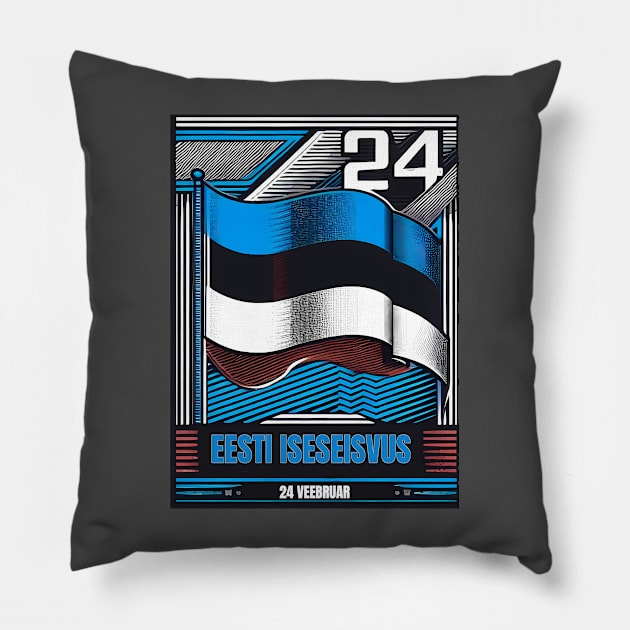 Estonian independence Pillow by TaevasDesign