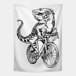 SEEMBO Iguana Cycling Bicycle Bicycling Cyclist Biking Bike Tapestry