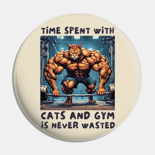 Cats and Gym Pin