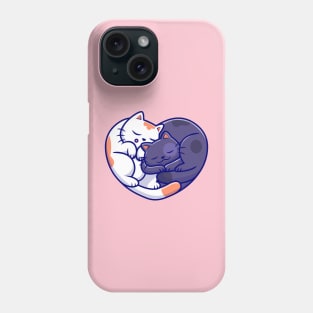 Cute Cat And Dog Sleeping Together Cartoon Phone Case