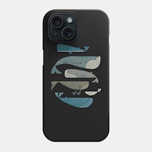 Retro Whale Pod Phone Case