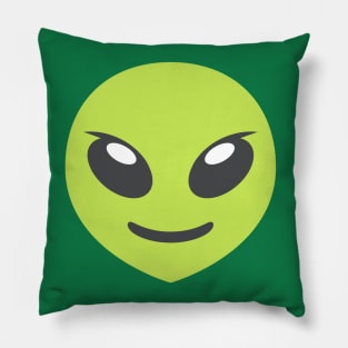 Eclectic Warrior Green Alien Pillow