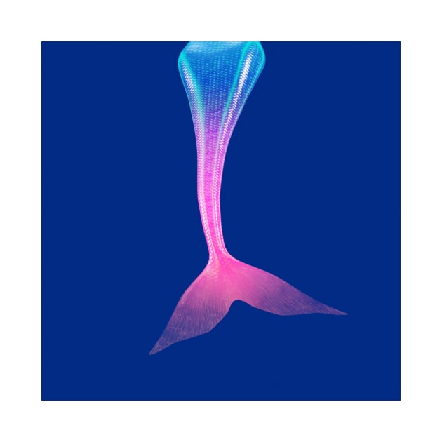 Mermaid tail in pink and blue. by victorhabbick