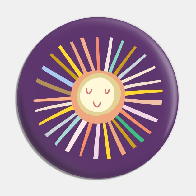 Rainbow Sun Pin by Rebelform