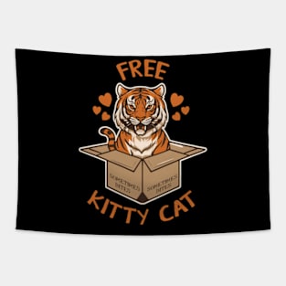 Free Kitty Cat Sometimes Bites Tapestry