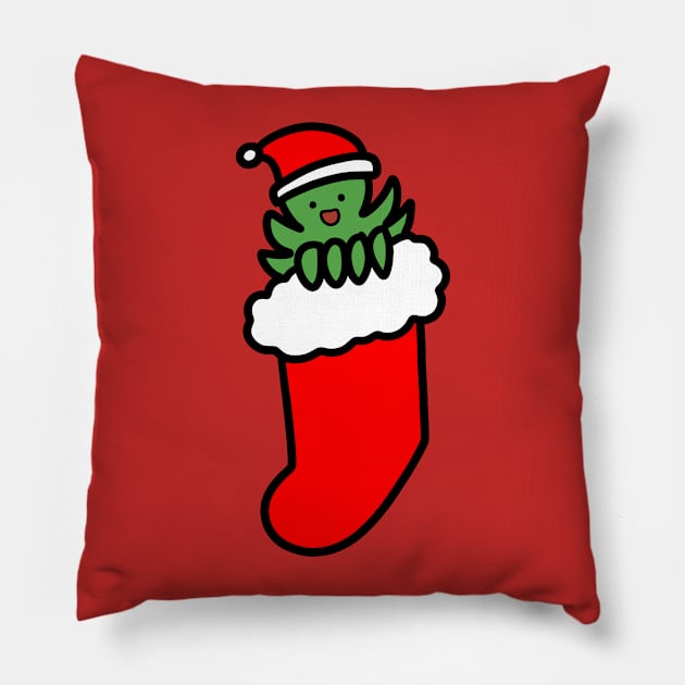 Christmas Stocking Octopus Pillow by saradaboru