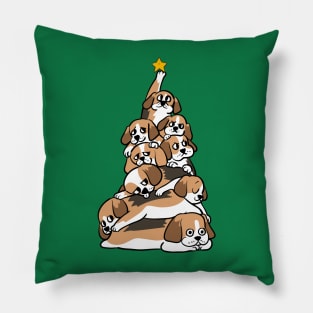 Christmas Tree Beagle Pillow