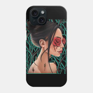 girl with roses beauty is in the eye of the beholder Phone Case