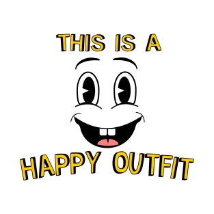 Happy Outfit Funny Smiling Cartoon Retro Face T-Shirt