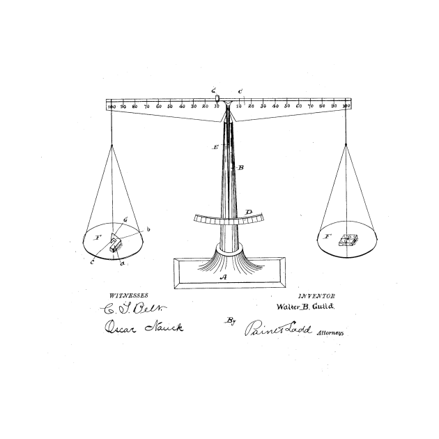 Scale vintage patent drawing by skstring