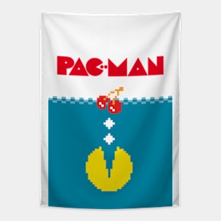 Pac-Man shark poster parody Tapestry