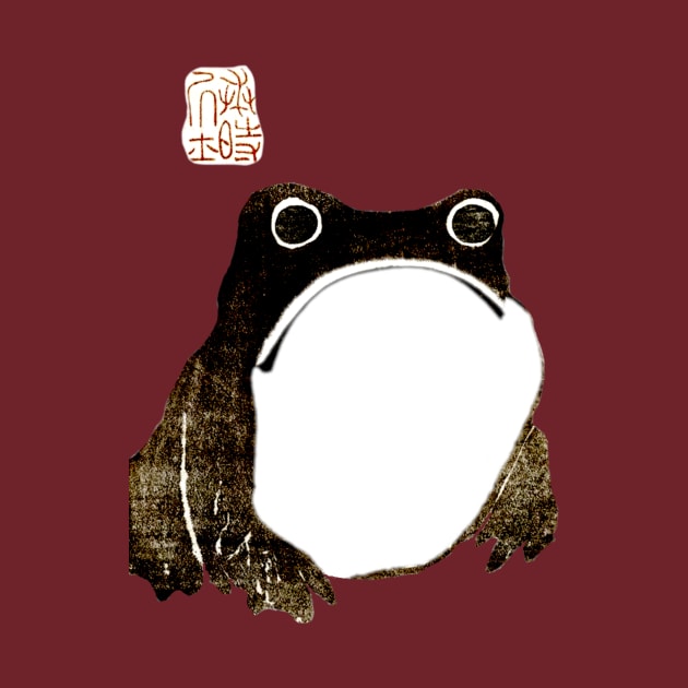 Sad Portly Japanese Frog Toad by The Witch's Wolf