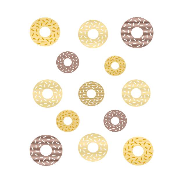 Donuts pattern - brown and beige. by kerens