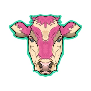 Strawberry cow symmetrical portrait style T-Shirt