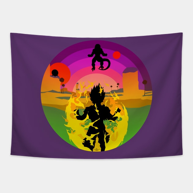 Battle on Namek Tapestry by grantedesigns