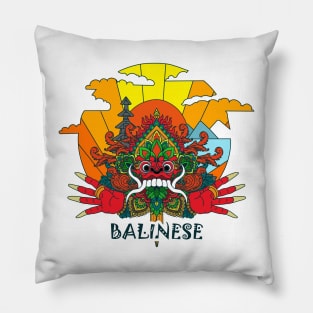 Rangda Bali Colorful Pillow
