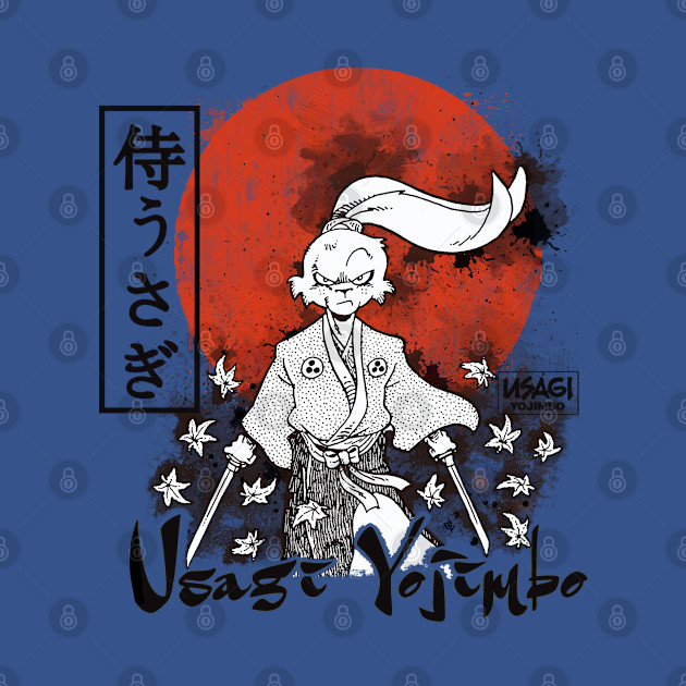 Usagi Yojimbo Kanji Red Sun - Usagi Yojimbo Rabbit - T-Shirt