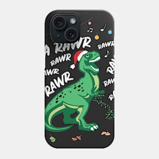 Fa Rawr Dinosaur Rex Crashing Christmas Funny Phone Case