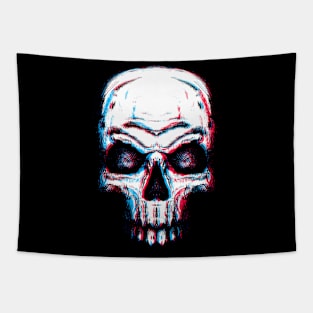 Skull Glitch Tapestry