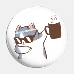 Coffee cat Pin