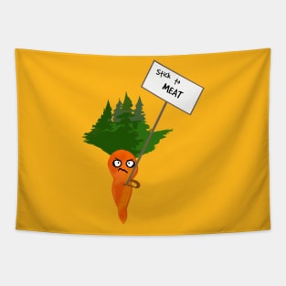 Carrot Protesting Stick to Meat Tapestry