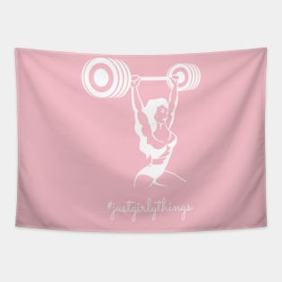 Just Girly Things Cute Funny Graphic Workout Tapestry