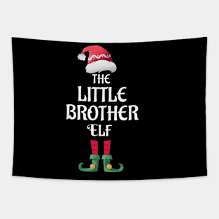 The Little Brother Elf Christmas Matching Pajama Family Party Gift Tapestry