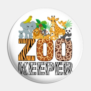 Zookeeper Costume Zebra Wild Print African Animal Keeper Pin