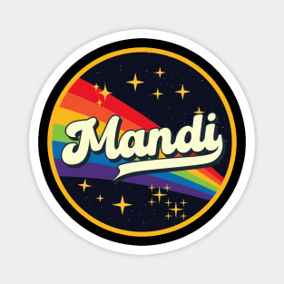 Mandi // Rainbow In Space Vintage Style Magnet