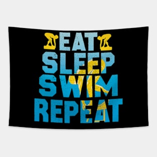 Eat Sleep Swim Repeat Tapestry