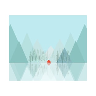 Red tent in the forest T-Shirt