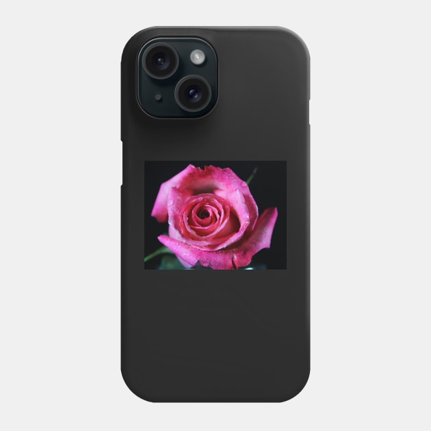 A pink Rose Phone Case by ikshvaku