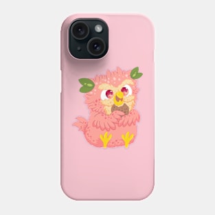 little peach owl with yummy cookie- for Men or Women Kids Boys Girls love owl Phone Case