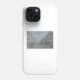 Historic town of Breisach cathedral and rooftops view, Baden-Württemberg region of Germany Phone Case