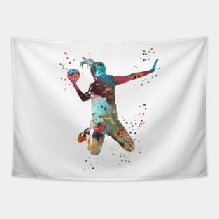 Girl handball Tapestry