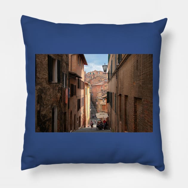 Sunny September Siena Side Street Pillow by Violaman