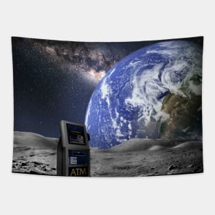 ATM On The Moon Tapestry