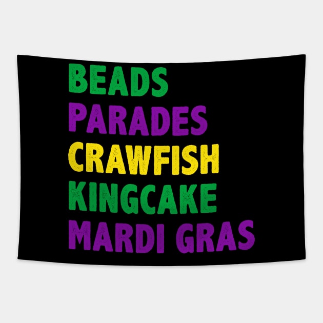 Funny mardi gras Tapestry by Positively Petal Perfect 