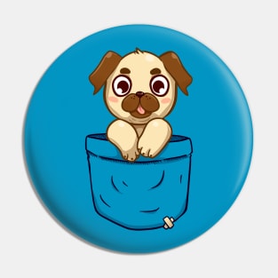 Pocket cute Pug Pin