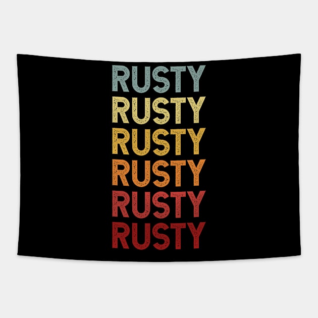 Rusty Vintage Name Gift Tapestry by CoolDesignsDz