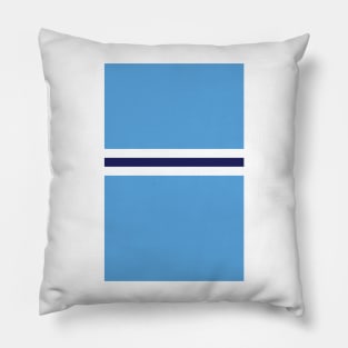 Manchester City Blue White Navy Colours Bar Design Pillow