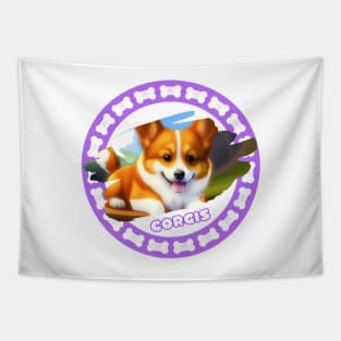 Cute Corgis Tapestry