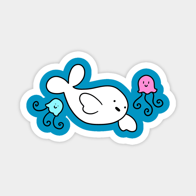 Baby Harp Seal and Jellies Magnet by saradaboru