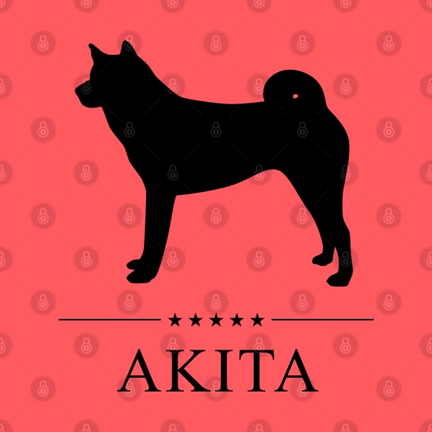 Akita Black Silhouette by millersye